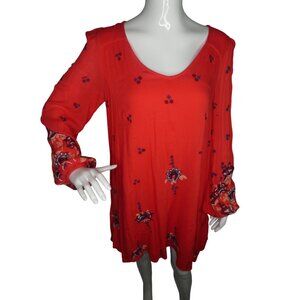 Free People RN66170 Women's Red Summer Dress Size SP